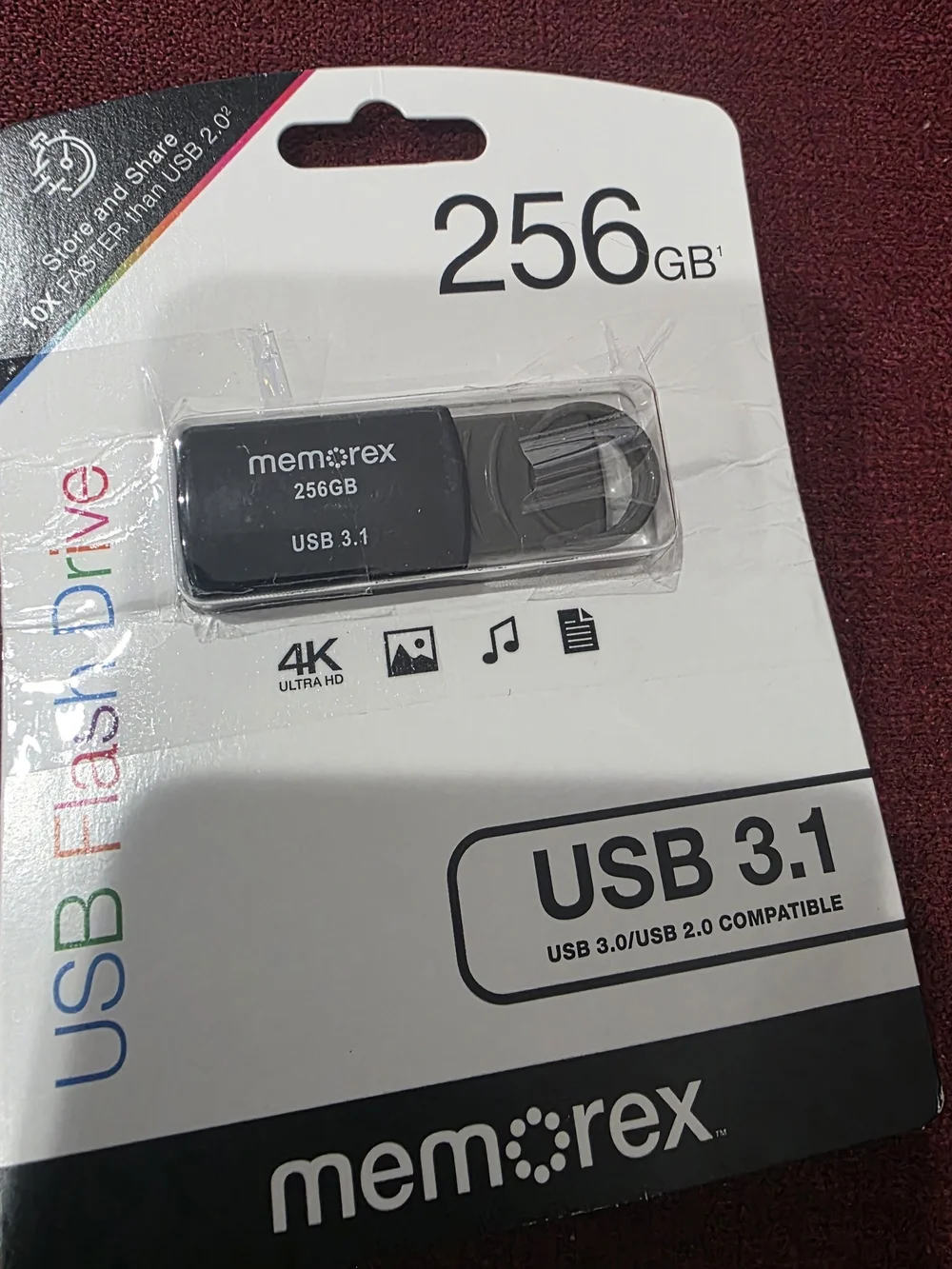 Memorex 256GB USB 3.1 Flash Drive - Black
